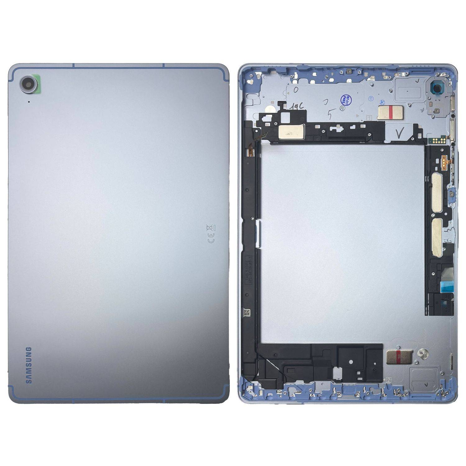 „Smartphone-Gehäuse mit sichtbarer innerer Rahmenstruktur, konzipiert zur Unterbringung von Komponenten wie Akku und Hauptplatine.