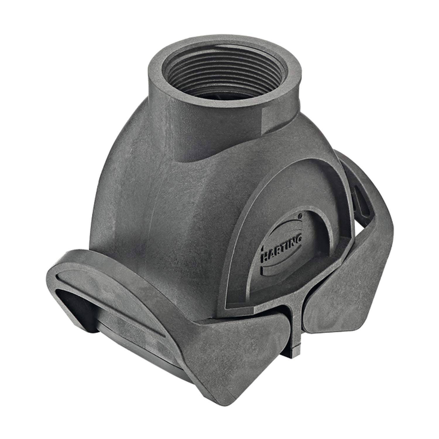 HARTING Han ECO Mod. 6 Kupplungsgehäuse mit Kabelverschraubung, 1xM32 gerader Kabelabgang, mit 2 Querbügeln - 1 Stück