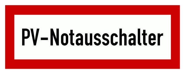 PROTEC.class Brandschutzzeichen PWZPVN PV-Notausschalter