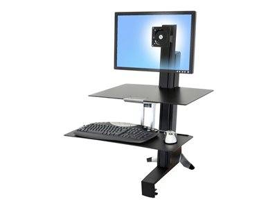 Stehtisch-Konverter mit Monitor, Tastatur und Maus