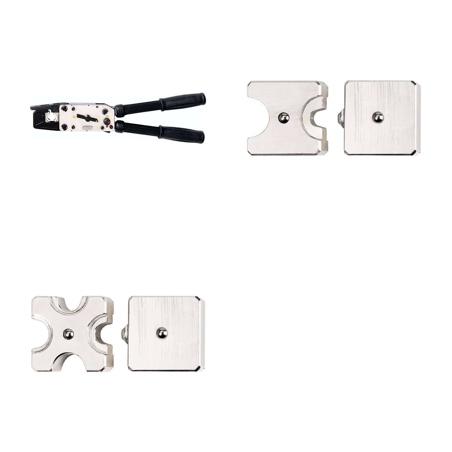 633 403 3 K2 Rennsteig Werkzeuge GmbH Handcrimpzange MPZ 55 im Kunststoffkoffer für Quetschkabelschuhe ohne Isolation,