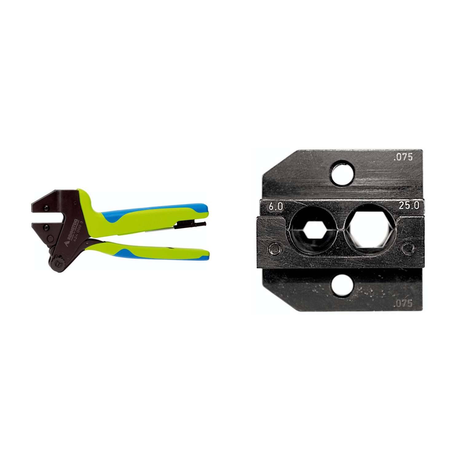 624 075 3 01 K1 Rennsteig Werkzeuge GmbH Crimpzange PEW12 für gedrehte Kontakte Querschnitt 6mm² - 25mm² - 1 Stück
