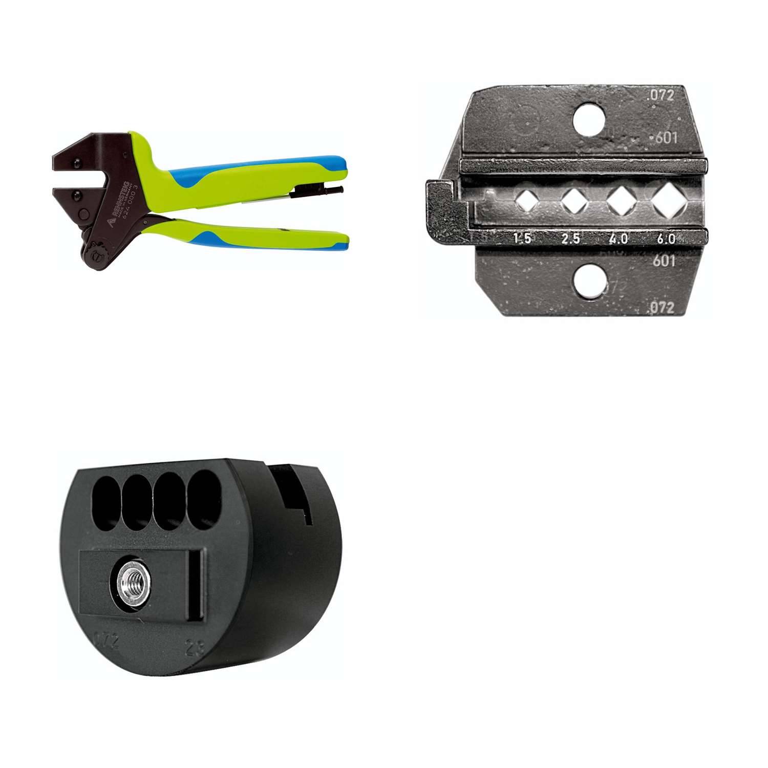 624 072 3 0 K2 Rennsteig Werkzeuge GmbH Crimpzange PEW12 für gedrehte Kontakte Querschnitt 1,5mm² - 6mm² - 1 Stück