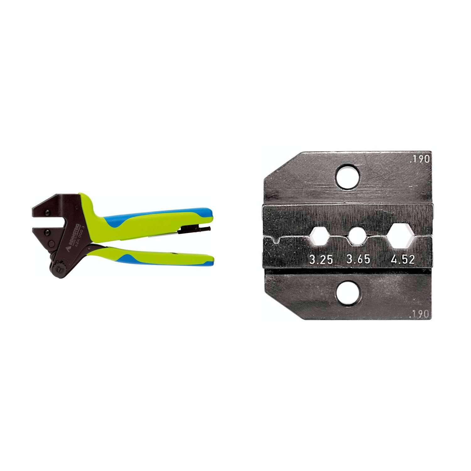 624 190 3 0 K1 Rennsteig Werkzeuge GmbH Crimpzange PEW12 für LWL- Verbinder inkl. Crimpeinsätze - 1 Stück