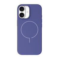 Ein blaues Smartphone-Case mit einem weißen Kreisdesign auf der Rückseite, speziell für Telefone mit Dual-Kamera-Objektiven konzipiert.