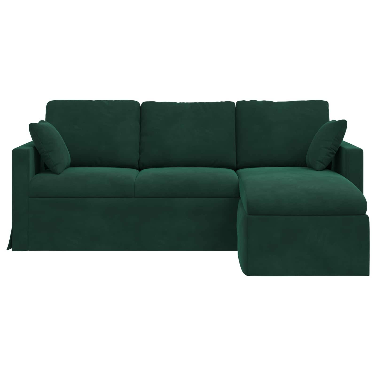 vidaXL Sofa Dunkelgrün 198 x 134 x 80 cm Samt