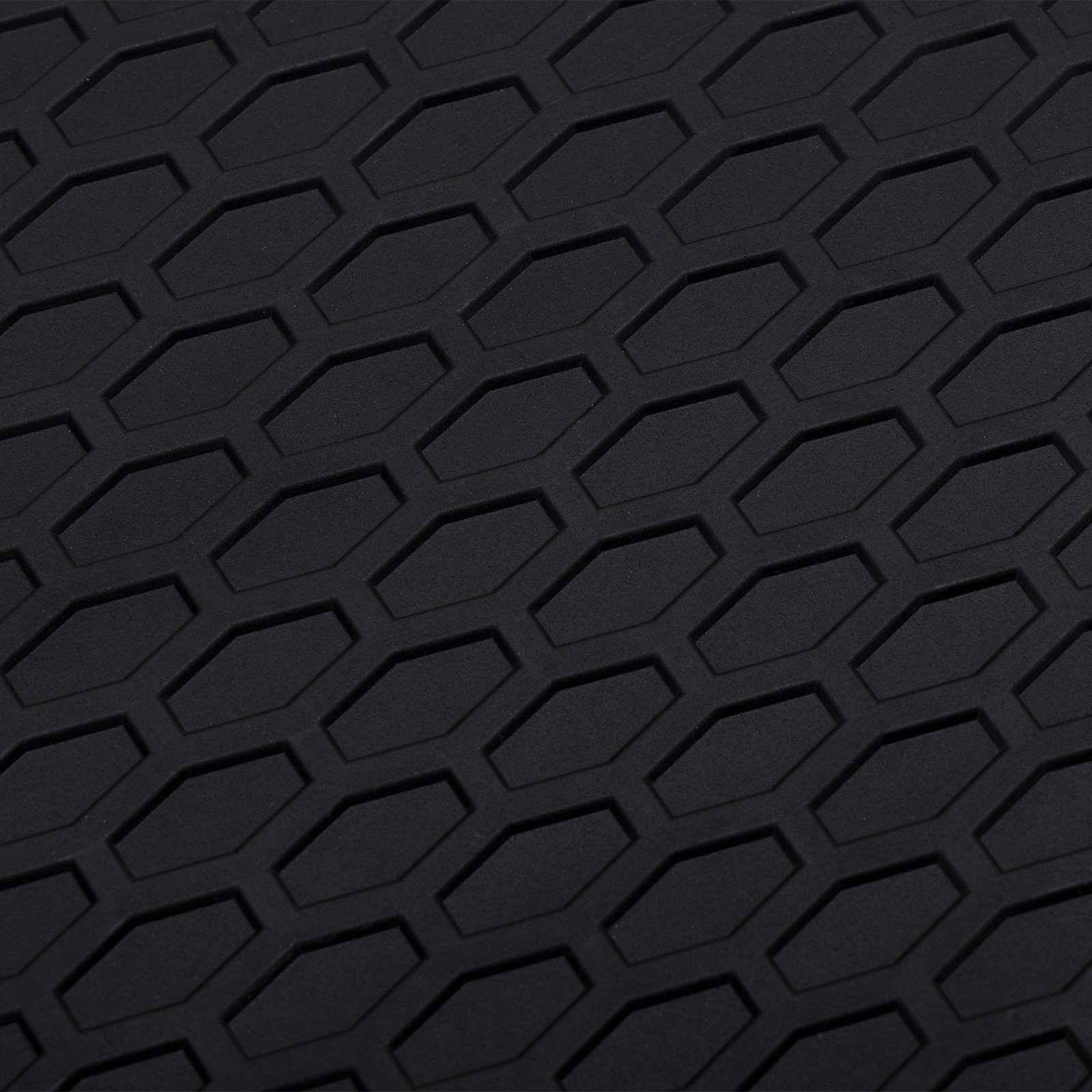 vidaXL Autofußmatte 2 pcs Schwarz Gummi