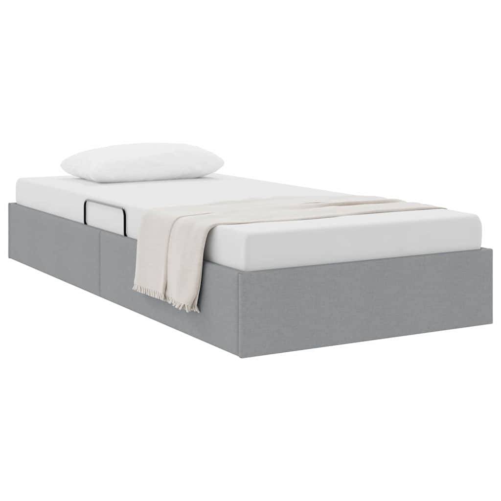 vidaXL Aufbewahrungsbett mit Speicher Hellgrau 203 x 100 cm Stoff