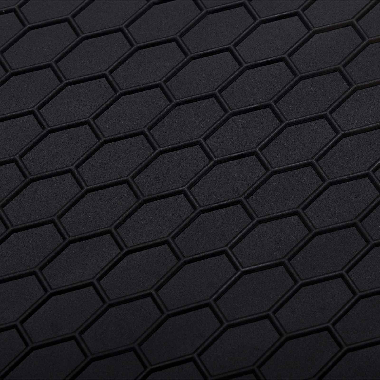 vidaXL Autofußmatte Schwarz Gummi