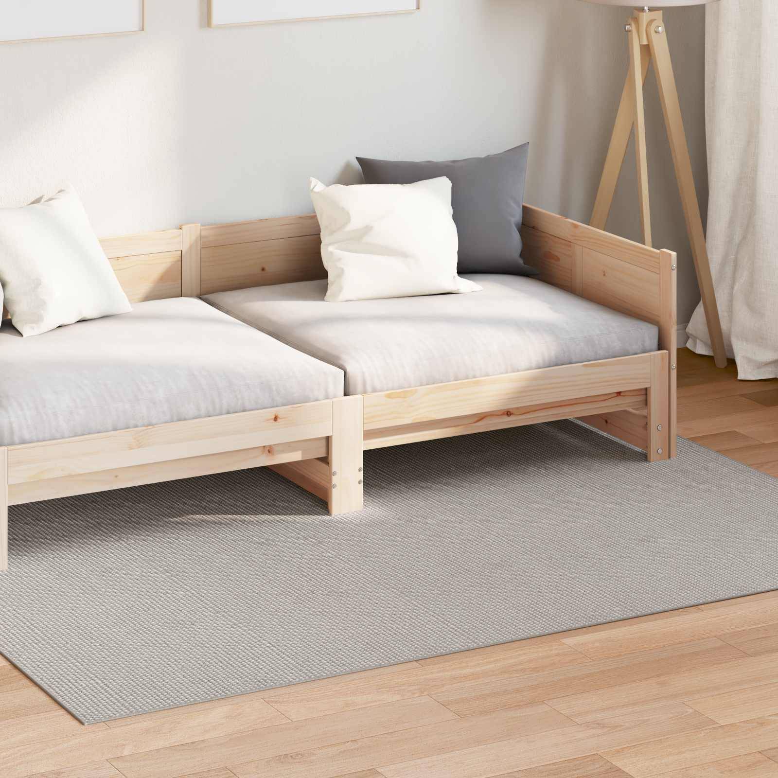 vidaXL Bereichsteppiche LUGO Creme und Grau 120 x 170 cm Polyester