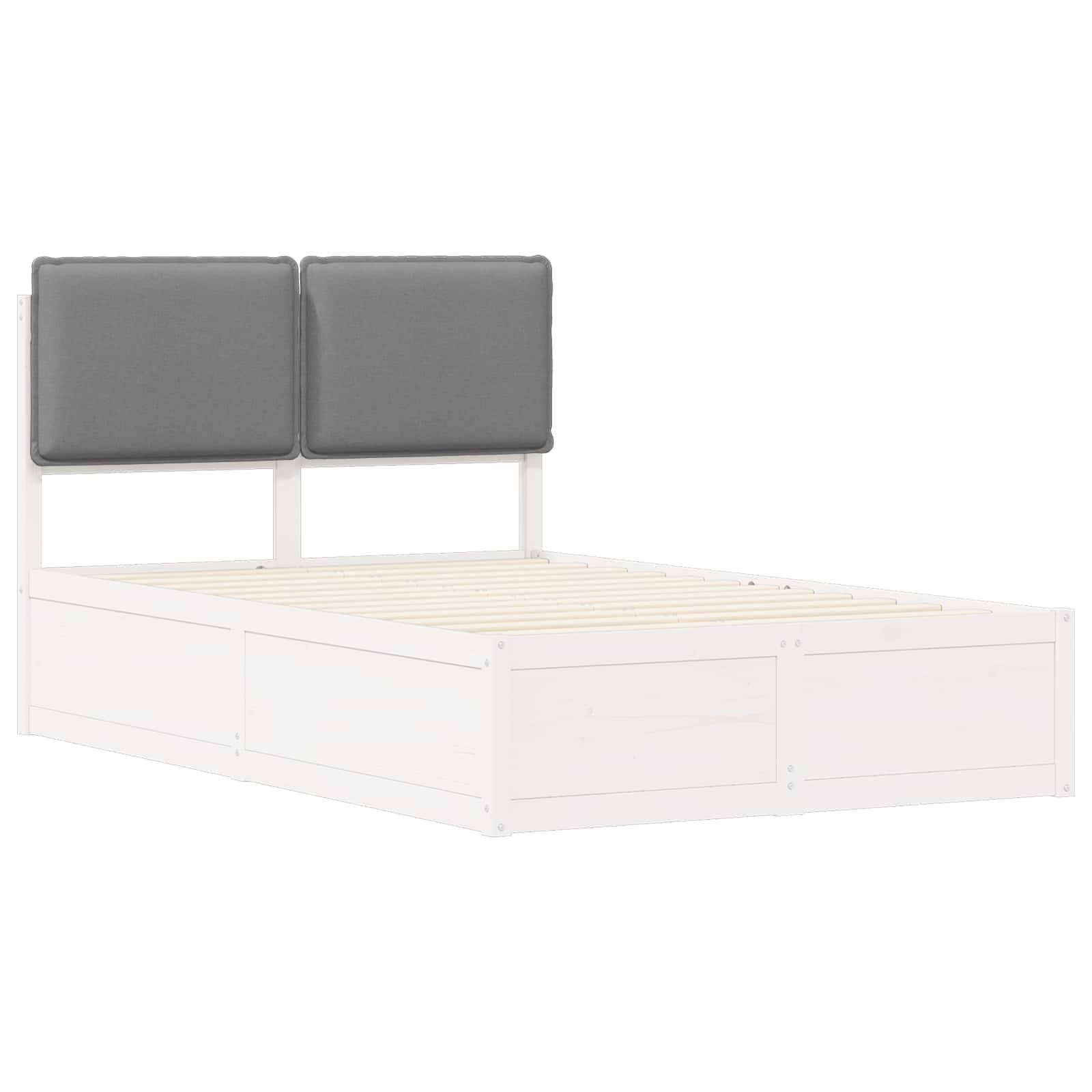 vidaXL Bettgestell mit gepolstertem Kopfteil Hellgrau 120 x 190 cm