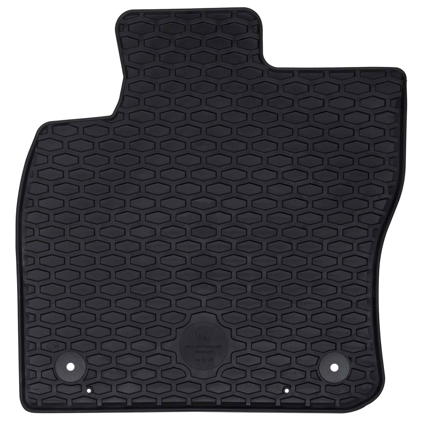 vidaXL Autofußmatte 2 pcs Schwarz Geeignet für VW CADDY 2020- Gummi