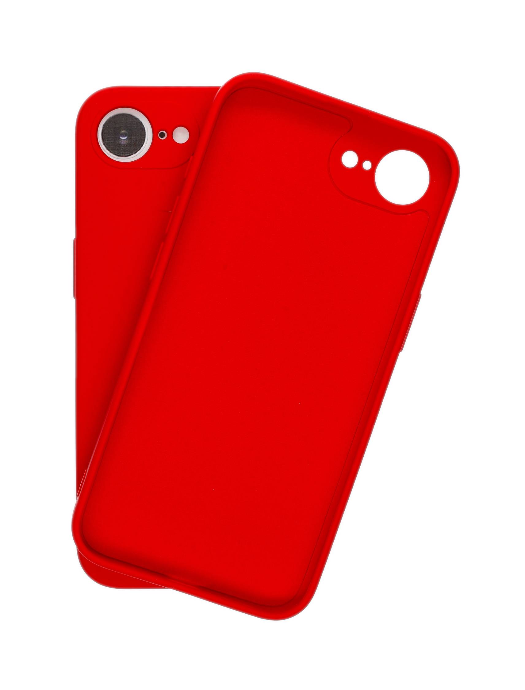 JAMCOVER Silikon Case Rot für Apple iPhone 16e, iPhone 17e