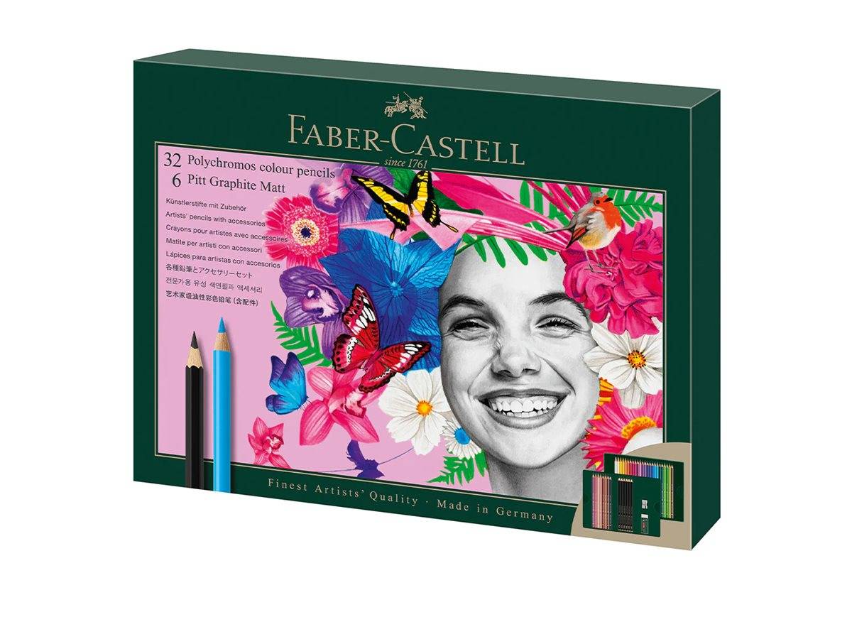 FABER-CASTELL Farbstift - verschiedene Farbenmit Radierer - 38 Stücke