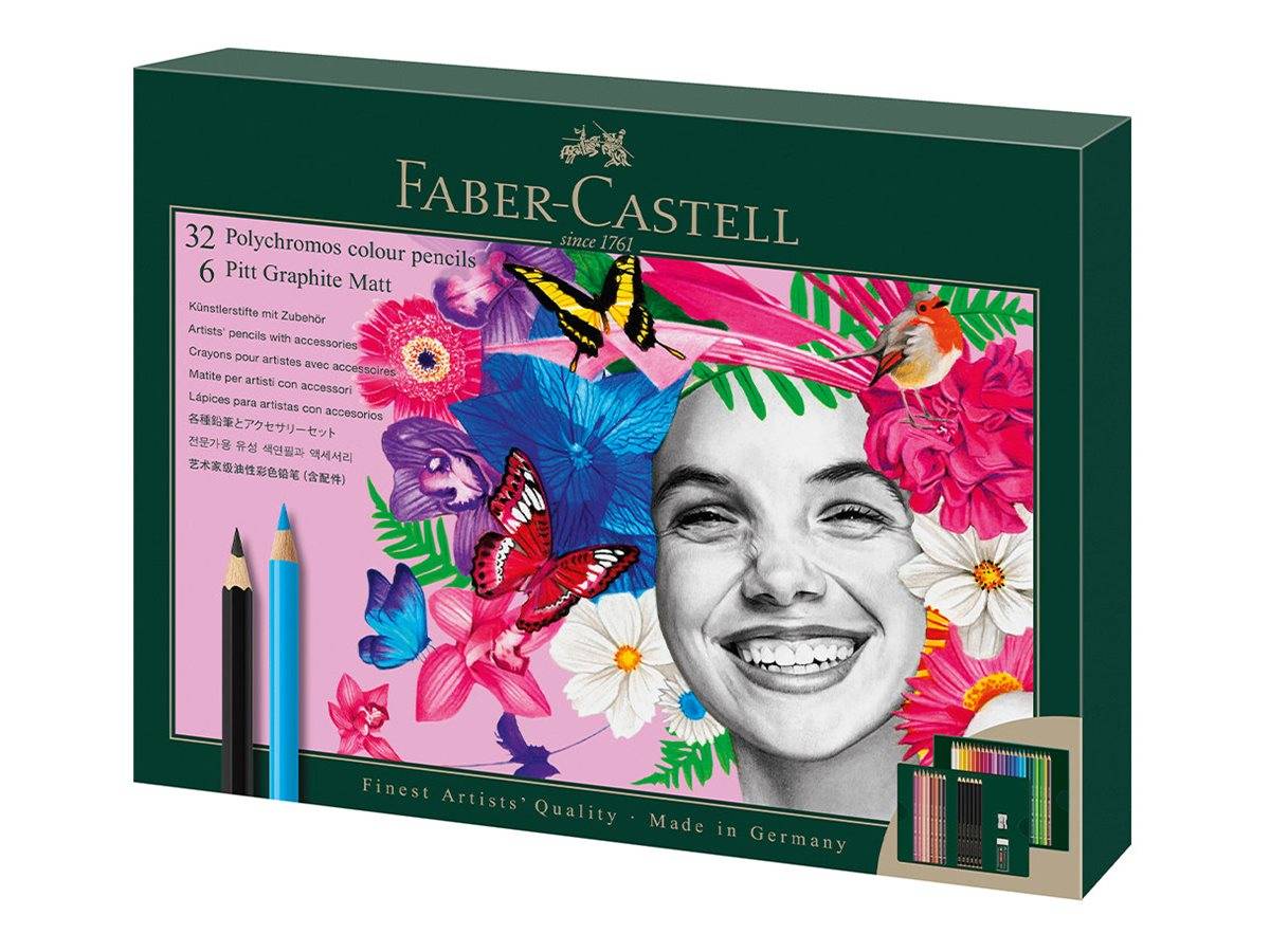 FABER-CASTELL Farbstift - verschiedene Farbenmit Radierer - 38 Stücke