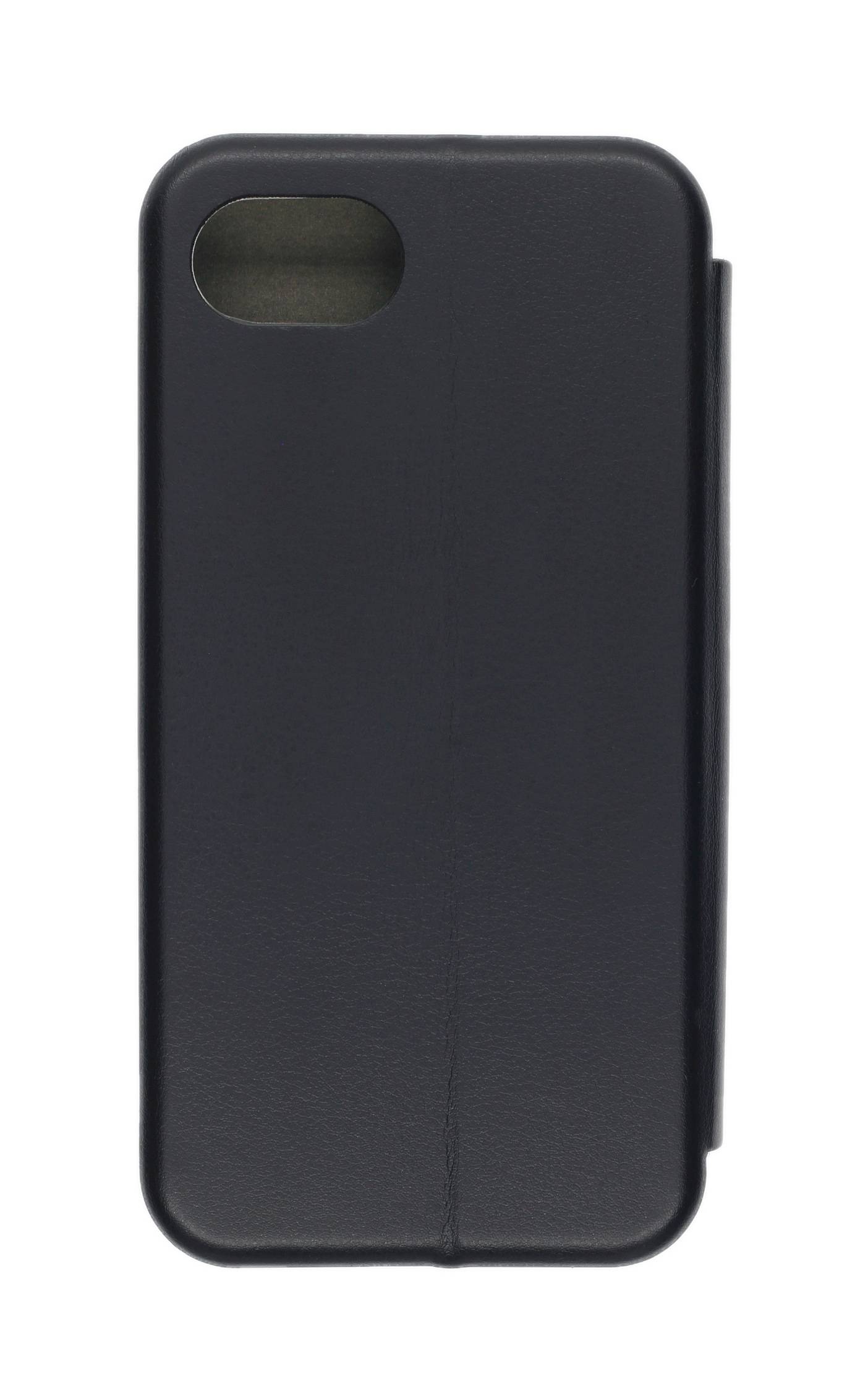 Schwarze Smartphone-Hülle mit Ausschnitt für die Kamera, entworfen zum Schutz der Rückseite und Seitenflächen des Geräts.