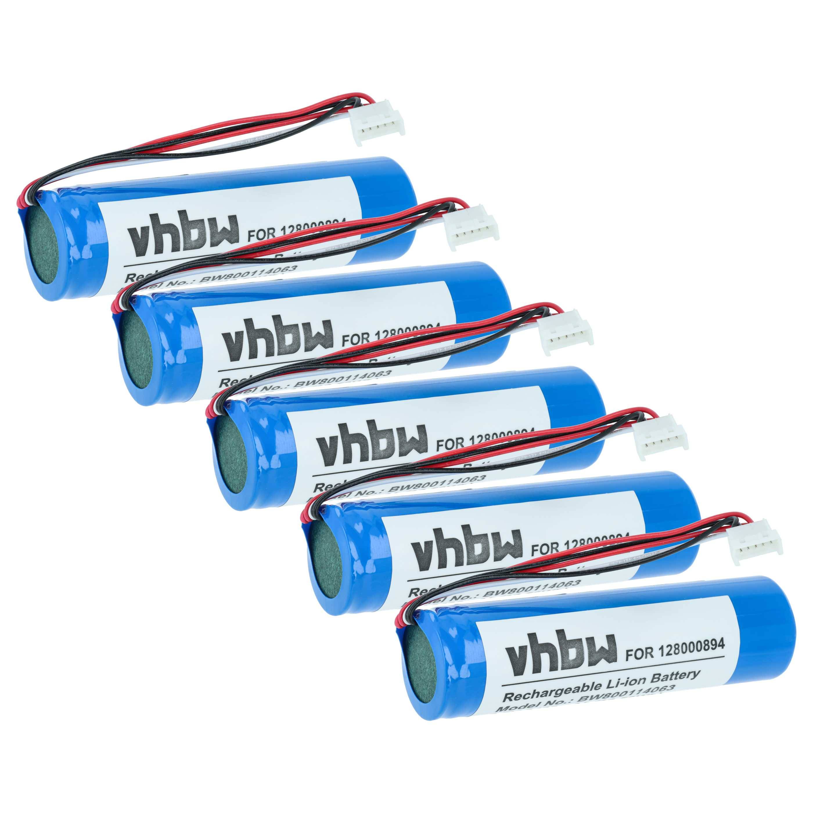 vhbw 5x Akku kompatibel mit Datalogic Gryphon GM4130-WH-433K2, GM4400, GM4430 Barcodescanner POS (3400 mAh, 3,7 V, Li-Ion)