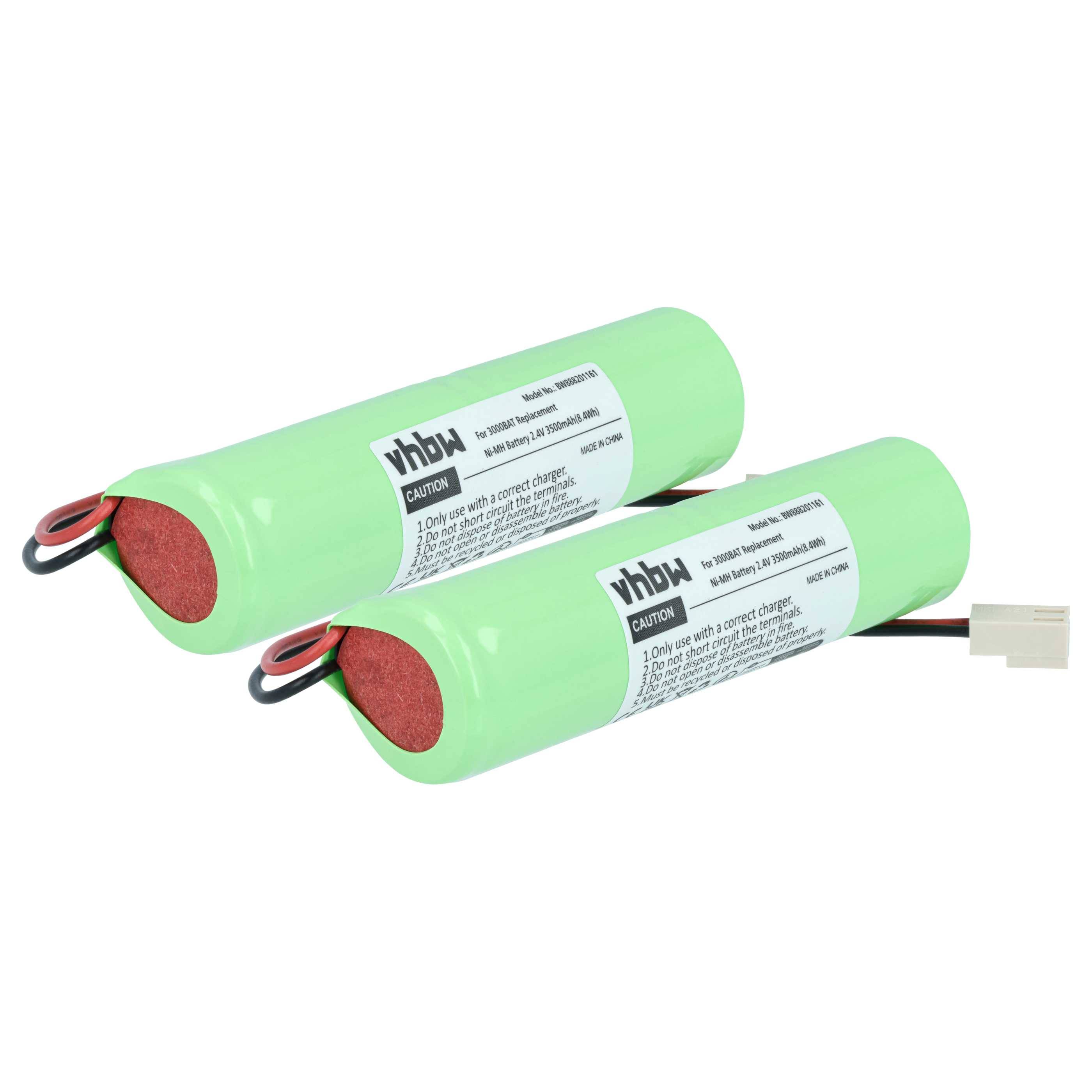 vhbw 2x Akku kompatibel mit Metland AFL30T2, AFL40T, FL 1000 HP, FL1000 Lasermessgerät, Messgerät (3500 mAh, 2,4 V, NiMH)