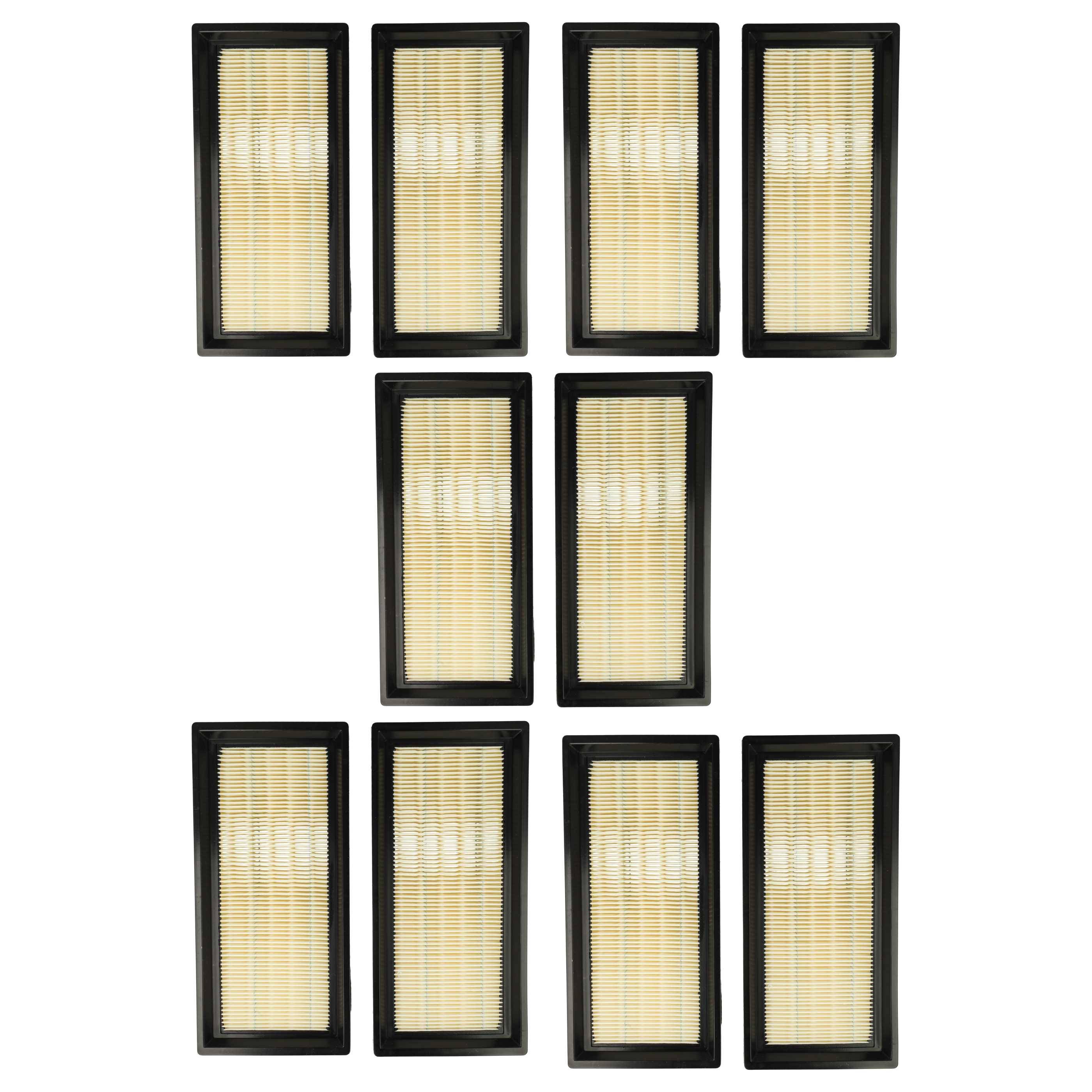 vhbw Filterset 10x Staubsaugerfilter kompatibel mit Nilfisk Attix 30-21 XC 230V 50HZ DK, 30 Staubsauger - Hauptfilter