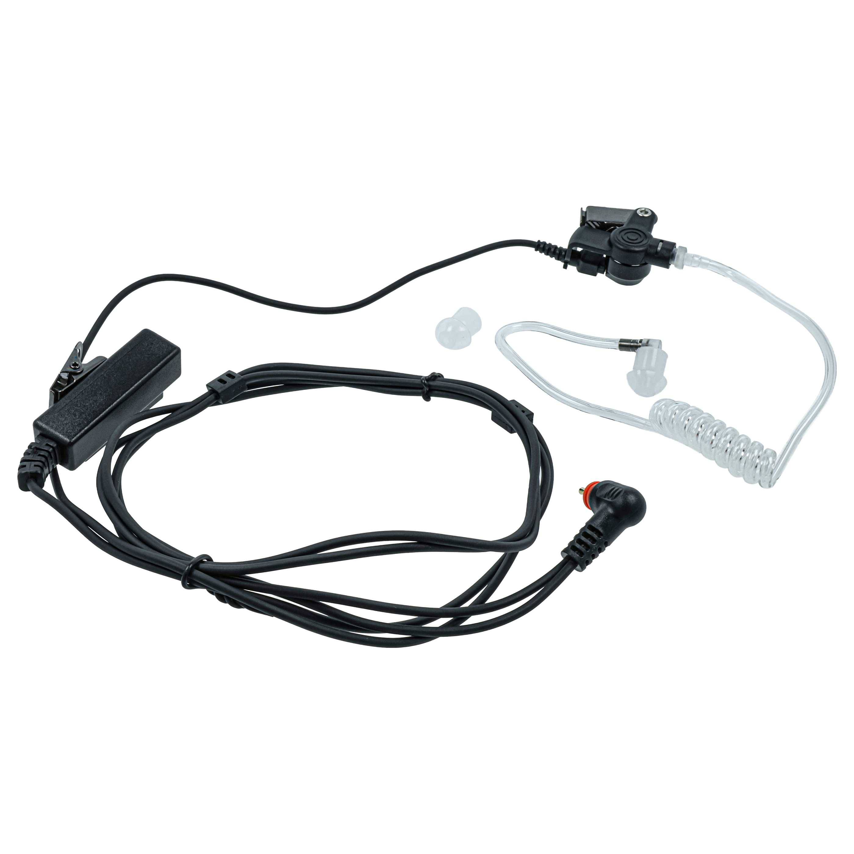 vhbw 5x Headset kompatibel mit Motorola SL7550, SL1K, SL4010, SL1600, SL4000, SL7500, SL1M Funkgerät - schwarz, Akustikschlauch