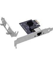 InLine 2,5-Gigabit Netzwerkkarte 1x RJ45 2,5 Gb/s PCIe x1 Hohe Netzwerkleistung mit Gb/s: Ideal f?r Server NAS Multimedia-Streaming und