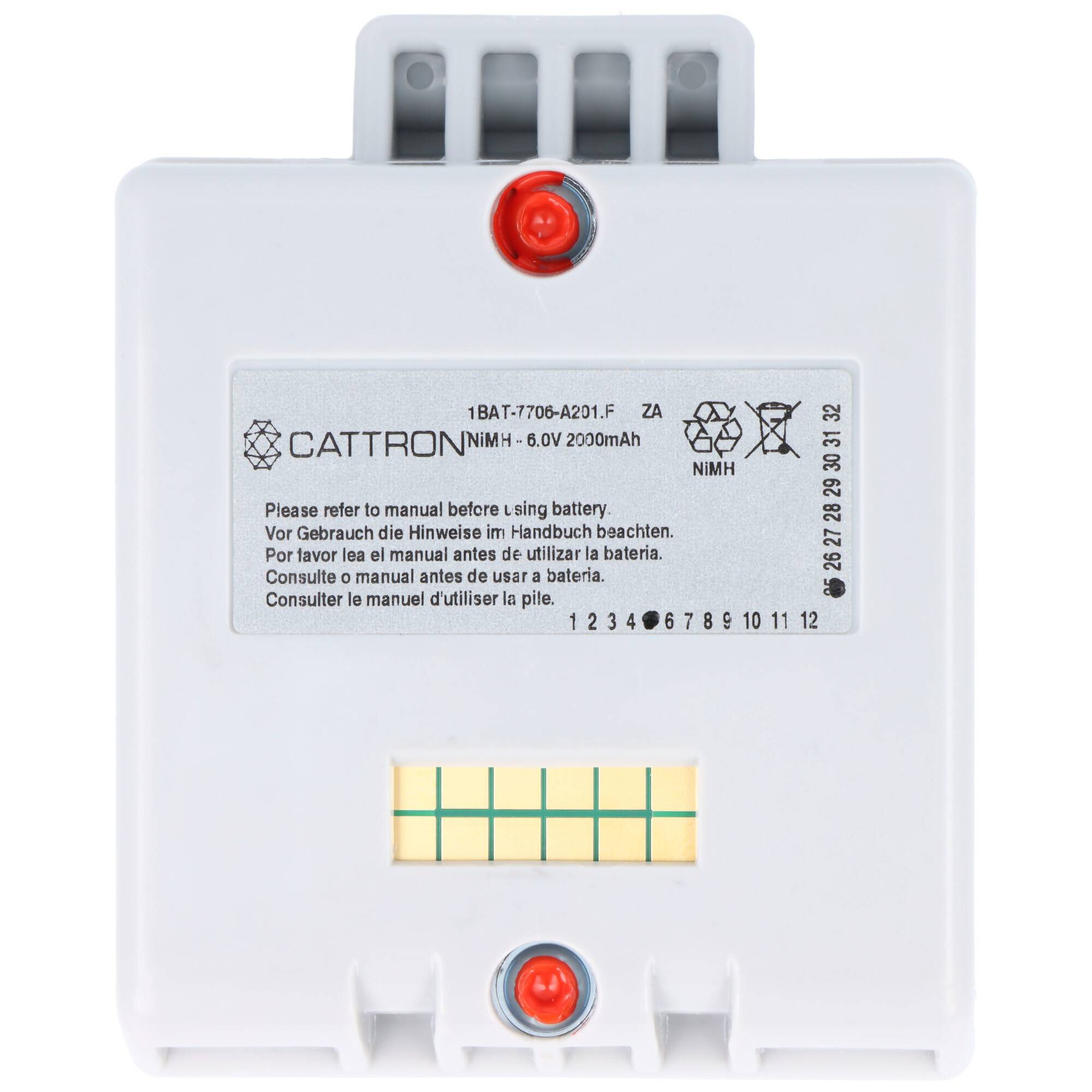 6 Volt 2000mAh Original Akku für Laird Cattron Theimeg Funkfernsteuerung LRC-M, LRC-L 78x62x34mm
