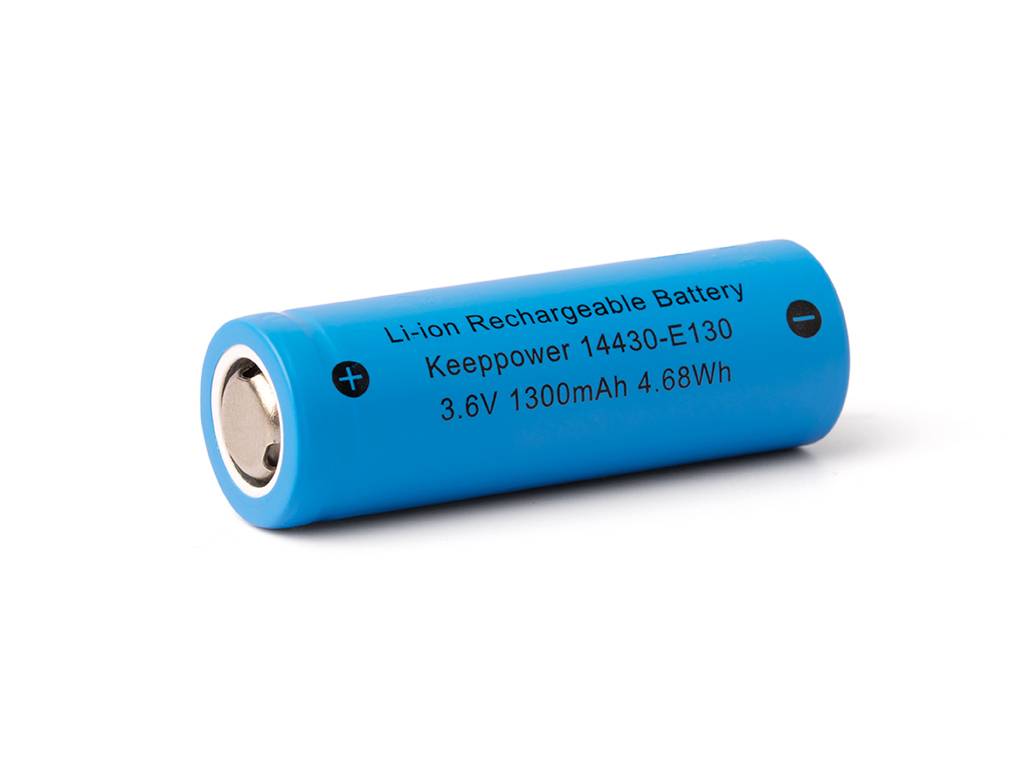 Keeppower, 14430 mit 1300mAh 3,6Volt - 3,7Volt Lithium-Ionen-Zelle (ohne Schutzelektronik),Kompakte Power für anspruchsv