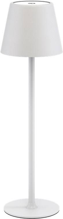 Kabellose LED-Tischleuchte, Höhe 37cm, mit Touch-Steuerung, warmweiß, weiß