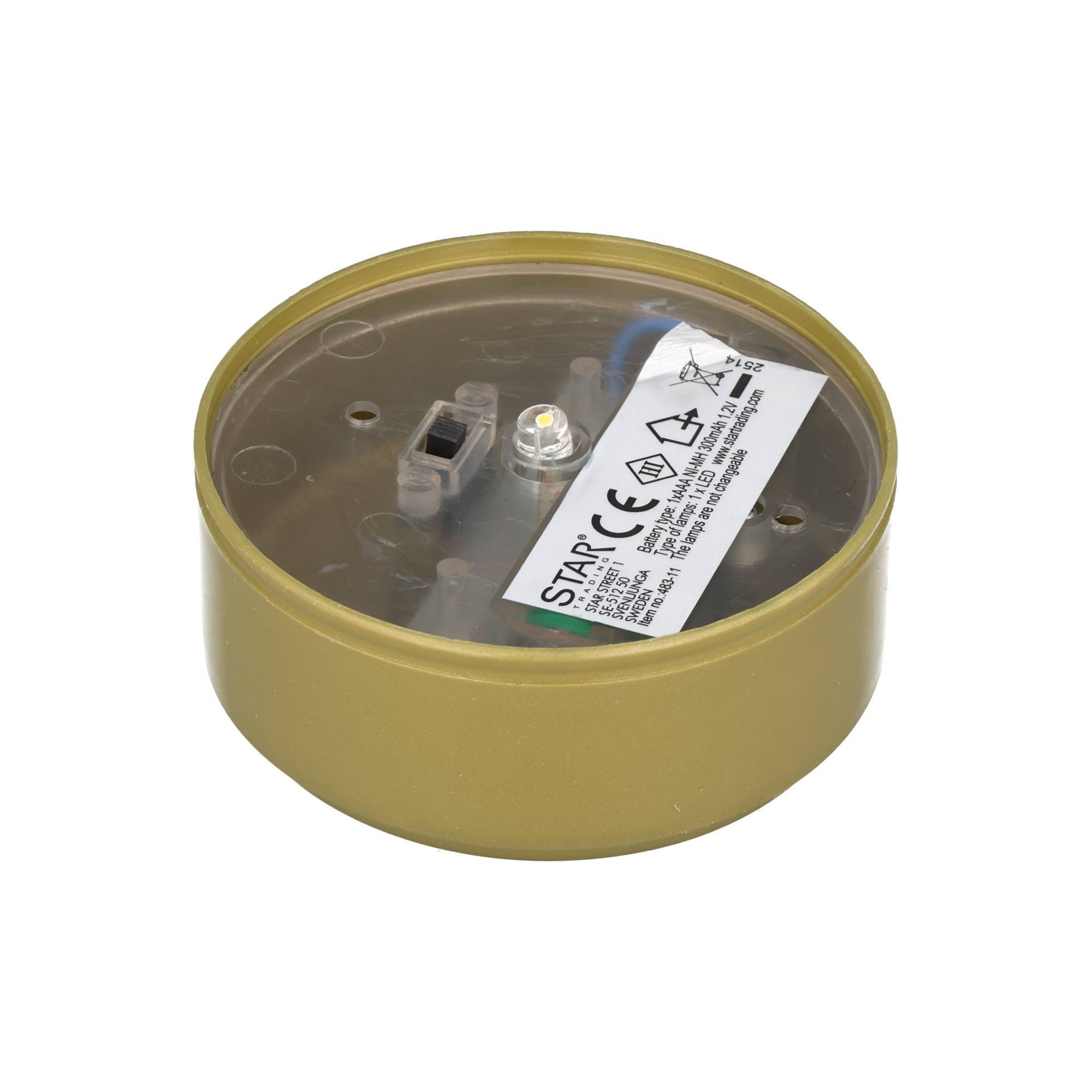 Solar LED-Grablicht Hearty rot – Warmweißes Grablicht mit Flackereffekt, mit Akku und Erdspieß