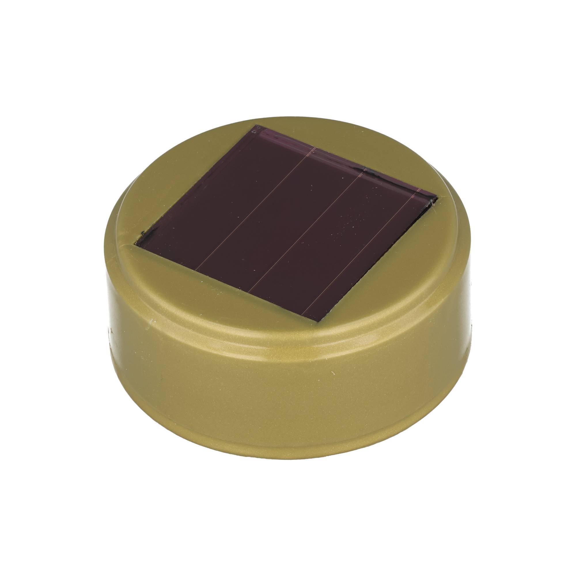 Solar LED-Grablicht Hearty rot – Warmweißes Grablicht mit Flackereffekt, mit Akku und Erdspieß