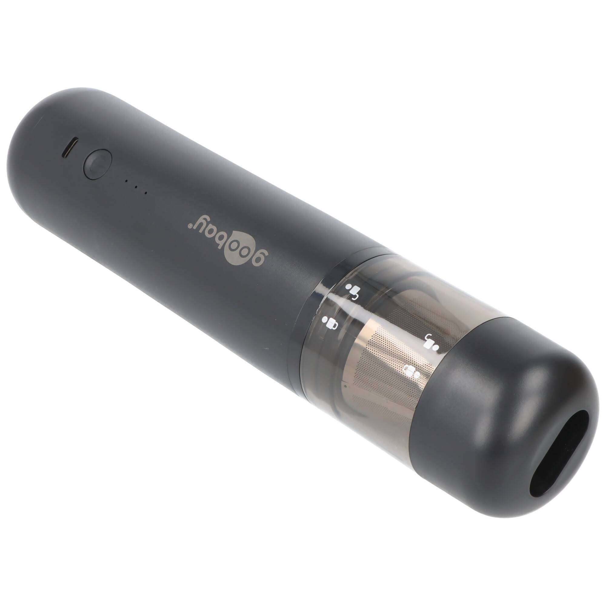 Goobay Mini Akku-Handstaubsauger Superior (schwarz) 120 W mit USB-C, Gebläsefunktion und Zubehör