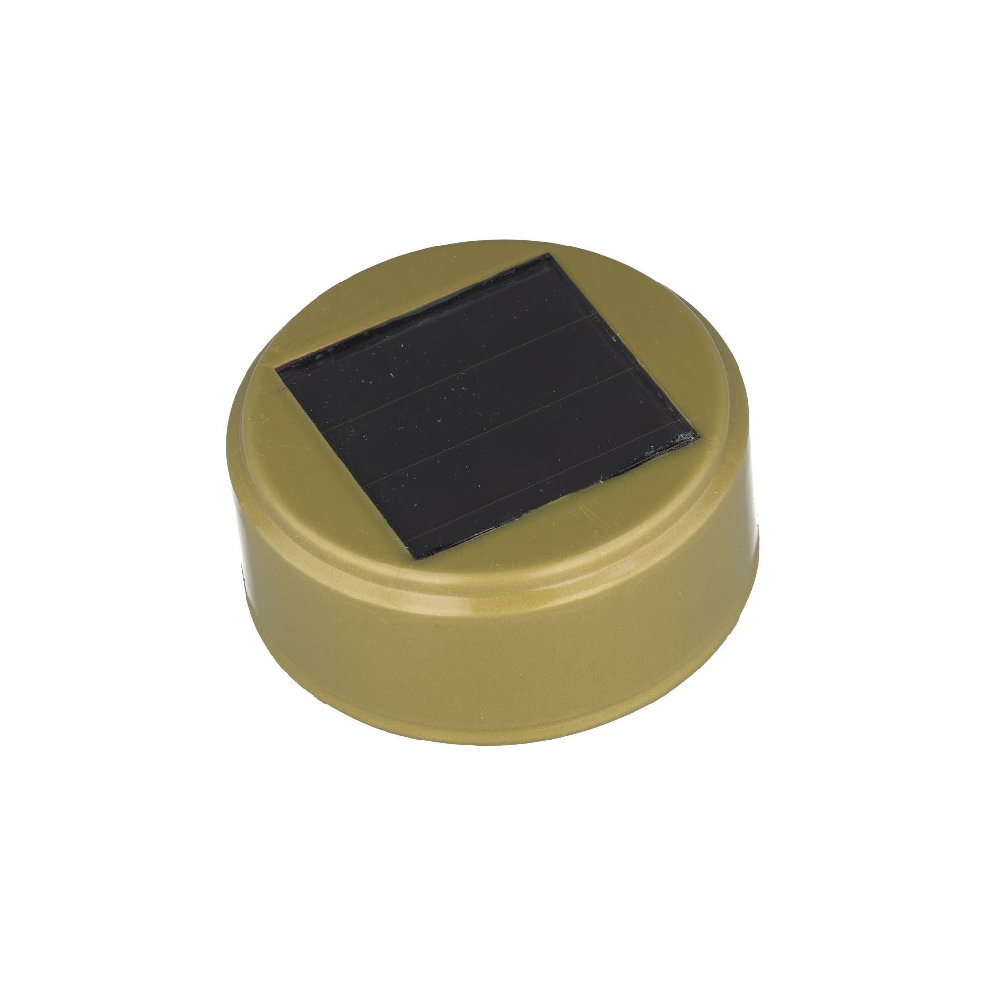 Solar-LED-Grablicht Hearty weiß – Warmweißes Grablicht mit Flackereffekt, mit Akku und Erdspieß