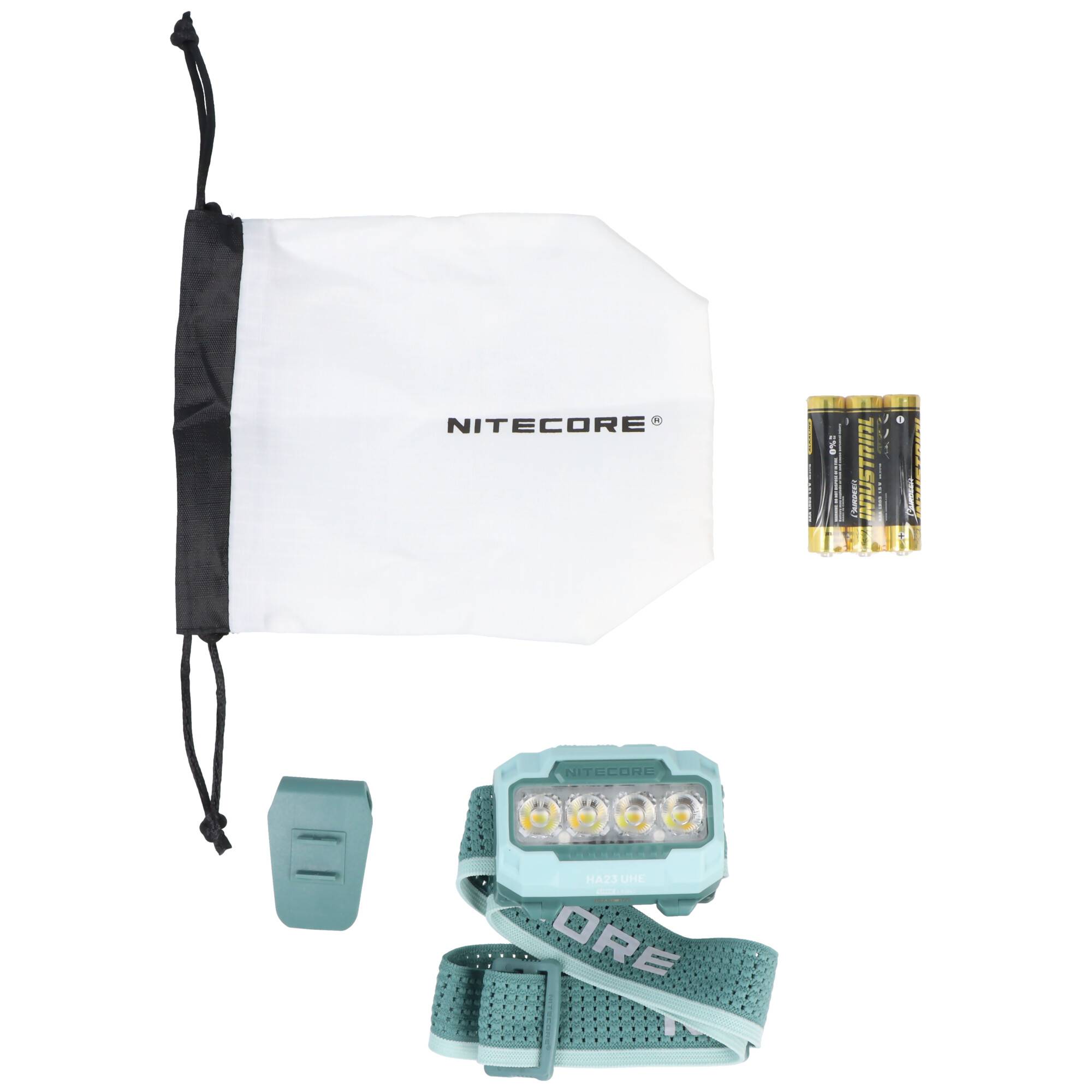 Nitecore HA23 UHE LED-Stirnlampe, 600 Lumen, 132 Meter Leuchtweite, 4 Lichtquellen und 2 Energieoptionen grün