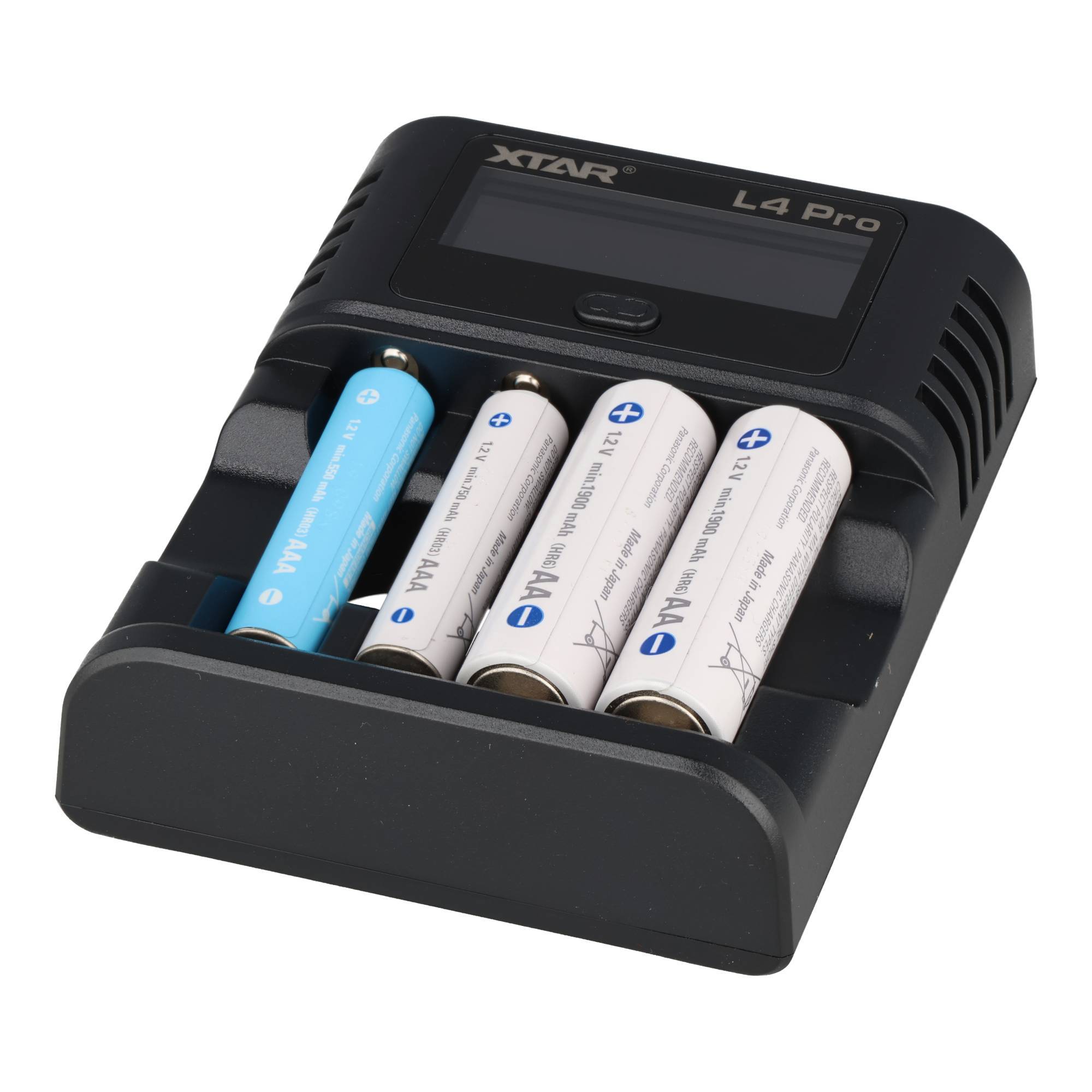 XTAR L4 Pro Akku Ladegerät – für Li-Ion 1,5V & NiMH/NiCd 1,2V AA/AAA Akkus, lädt Ihre Akkus präzise & sicher!