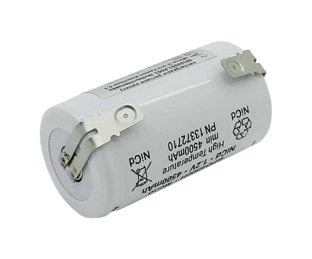 Notleuchtenakku NiMH 1,2V 4500mAh Mono D mit Faston-Anschluss