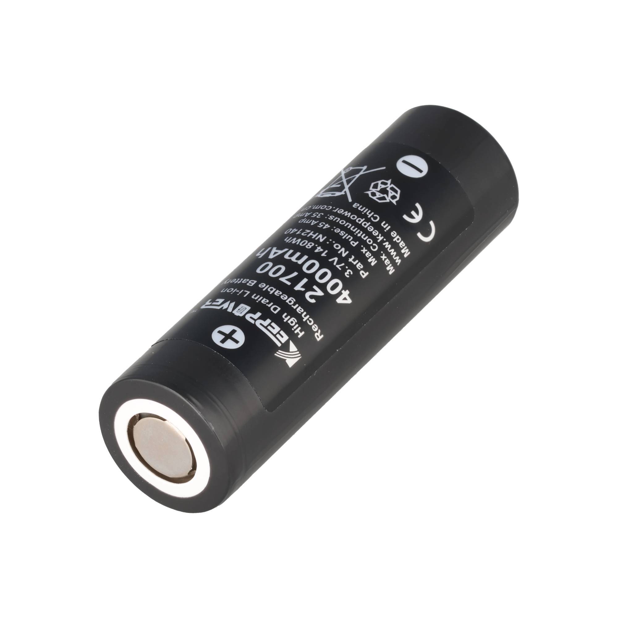 Li-Ion Akku INR21700, 4000mAh, 3,7V, 70,x21,7mm High-Drain