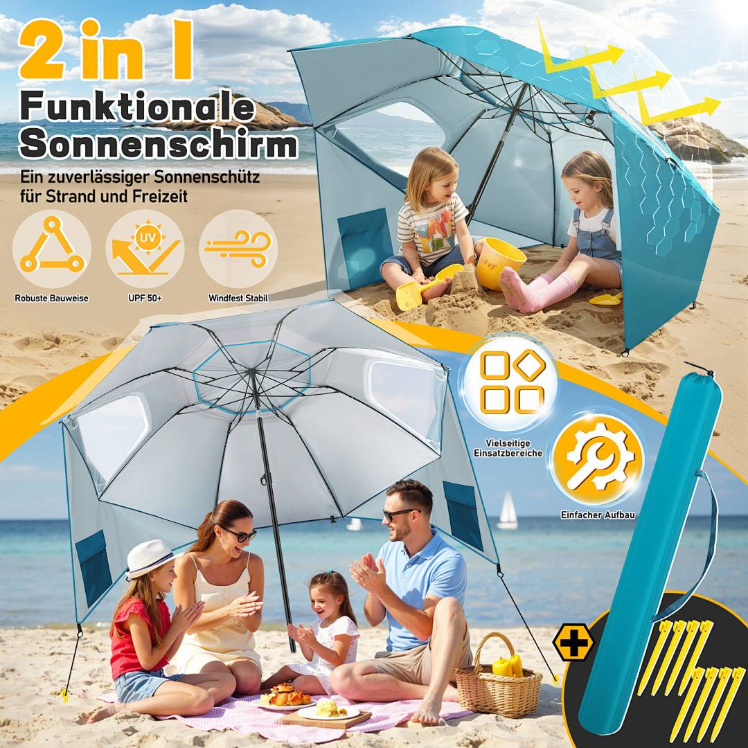 „2 in 1 Funktionaler Sonnenschirm