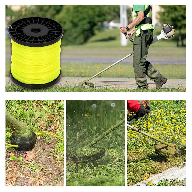 Trimmerfaden Mähfaden 2,4 mm rund 100 m robuster Ersatzfaden für Rasentrimmer