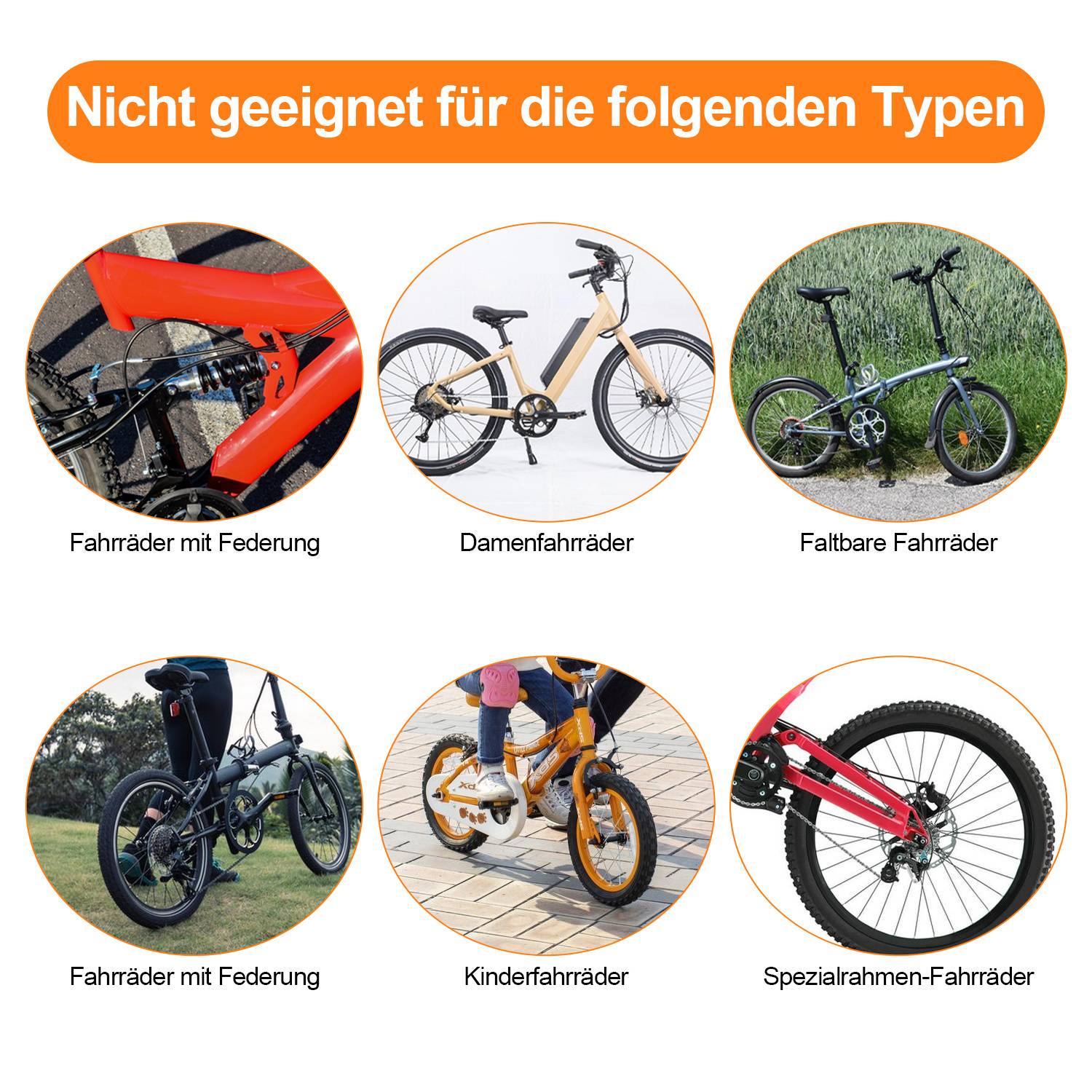 „Nicht geeignet für die folgenden Typen