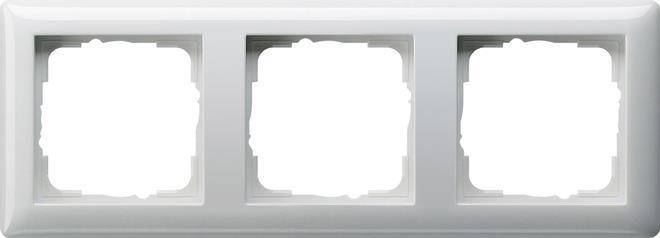 Eine weiße Badezimmerwaage mit Display, umgeben von einem silbernen Rahmen mit einem weißen, leeren Bildschirm.