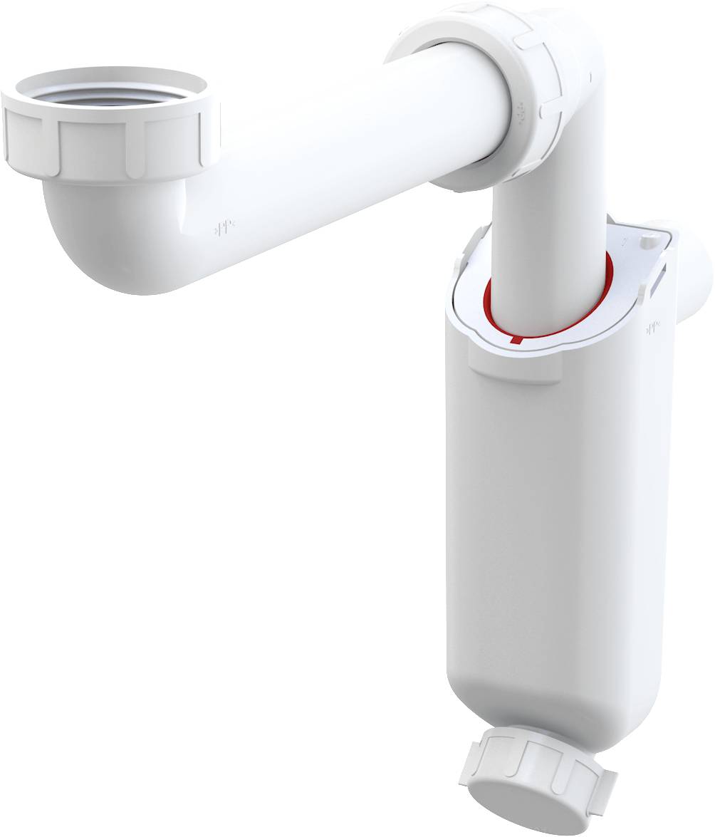 AlcaDrain A43S siphon gain de place pour lavabo DN 32 avec écrou de serrage 5/4"