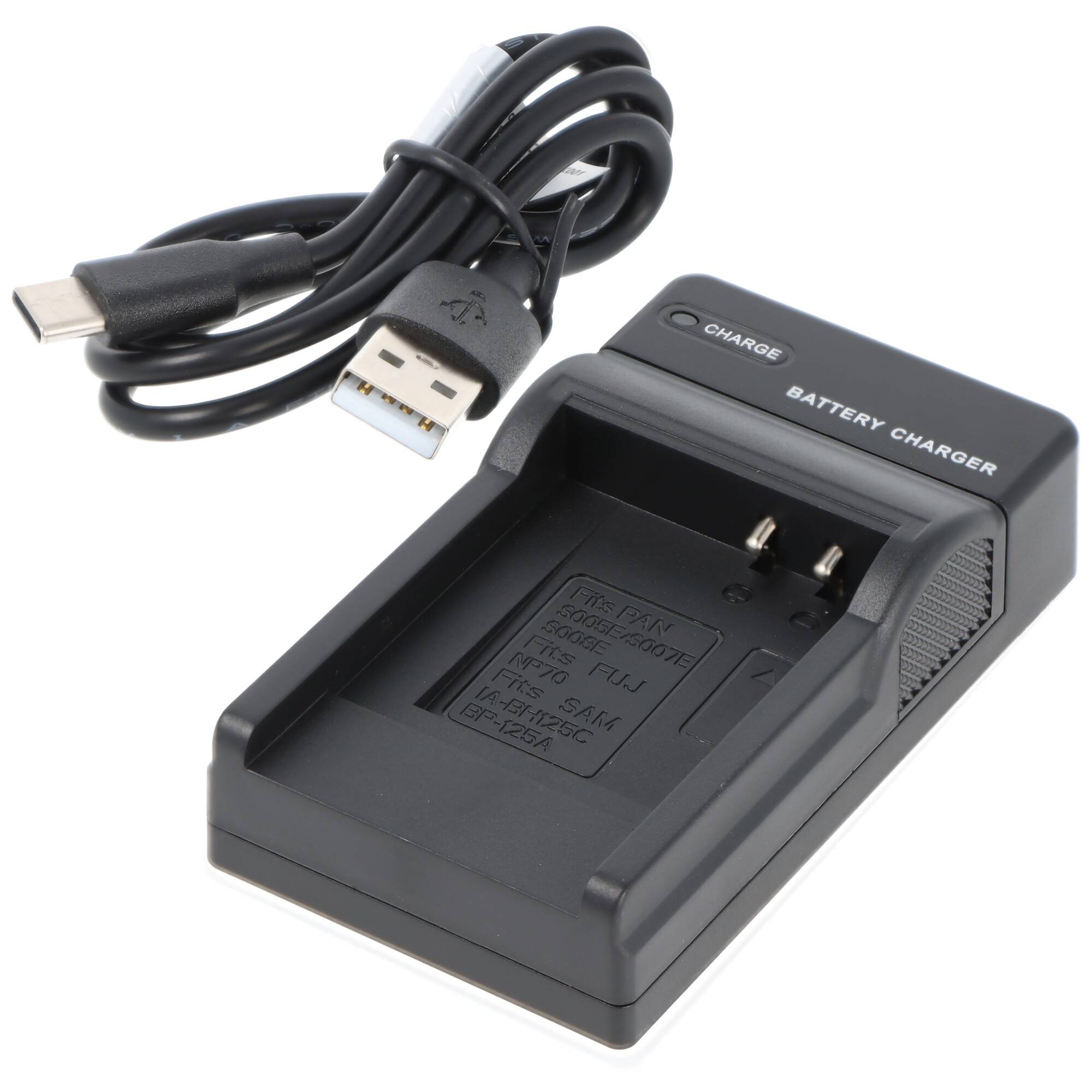 USB Ladegerät kompatibel für Panasonic CGA-S005, S005E, S007, S008, Fuji NP-70, DB-60, DB-70