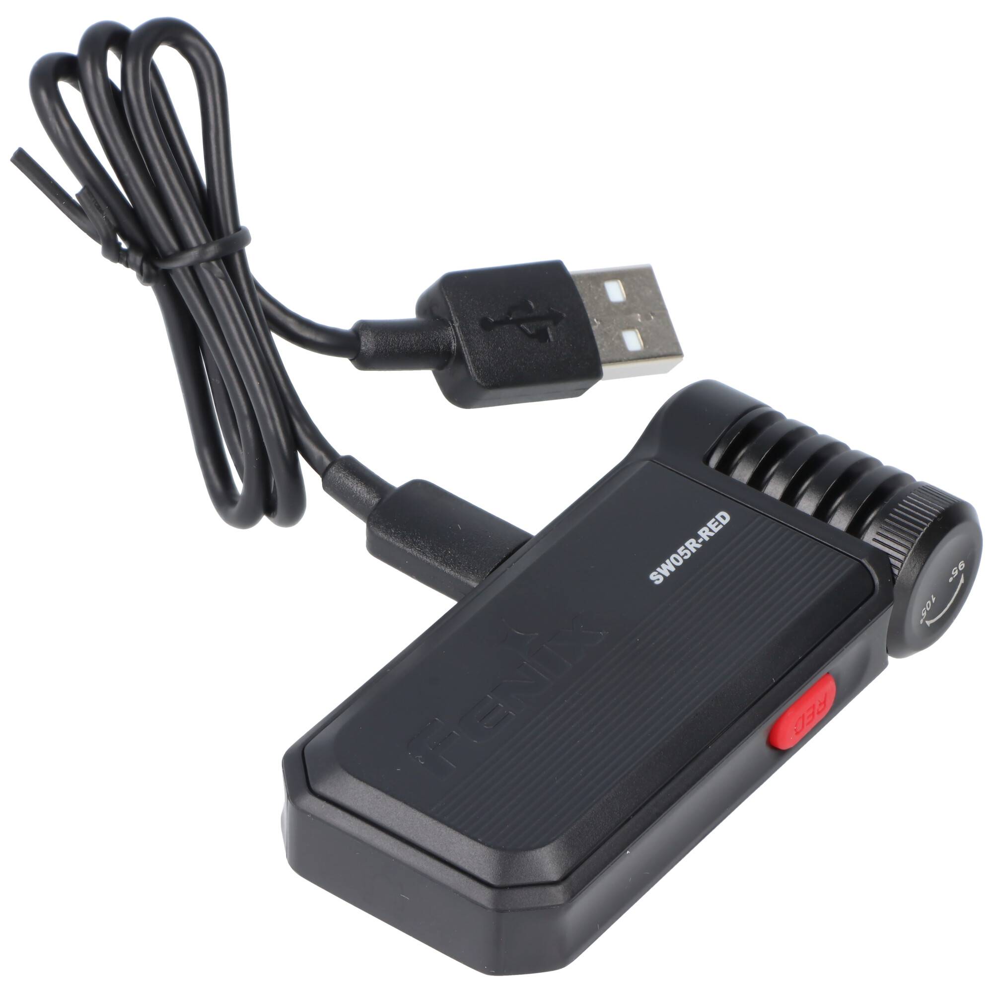 Fenix SW05R-RED LED-Taschenlampe, mit Rotlicht, Clip und Magnet, 200° verstellbarer Lampenkopf, wiederaufladbar