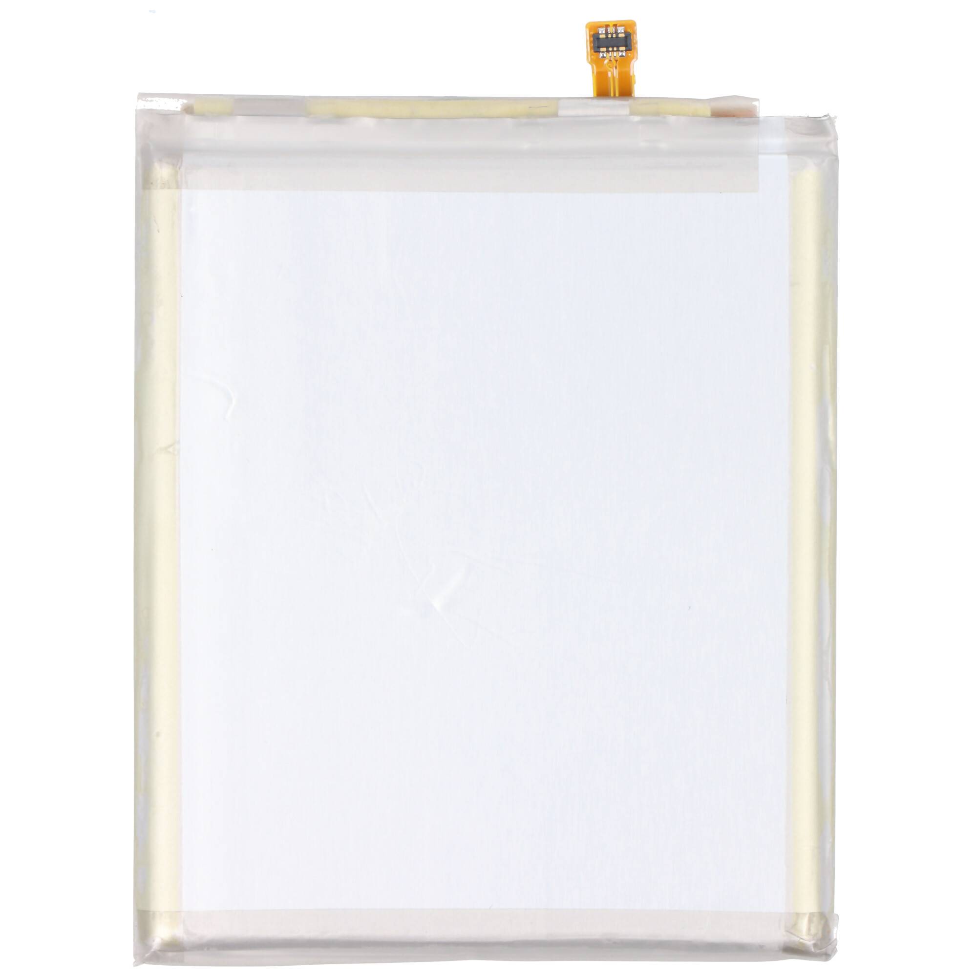 Ein rechteckiger Lithium-Ionen-Akku mit sichtbarem Anschlussblech oben, häufig in elektronischen Geräten zur Stromeicherung verwendet.