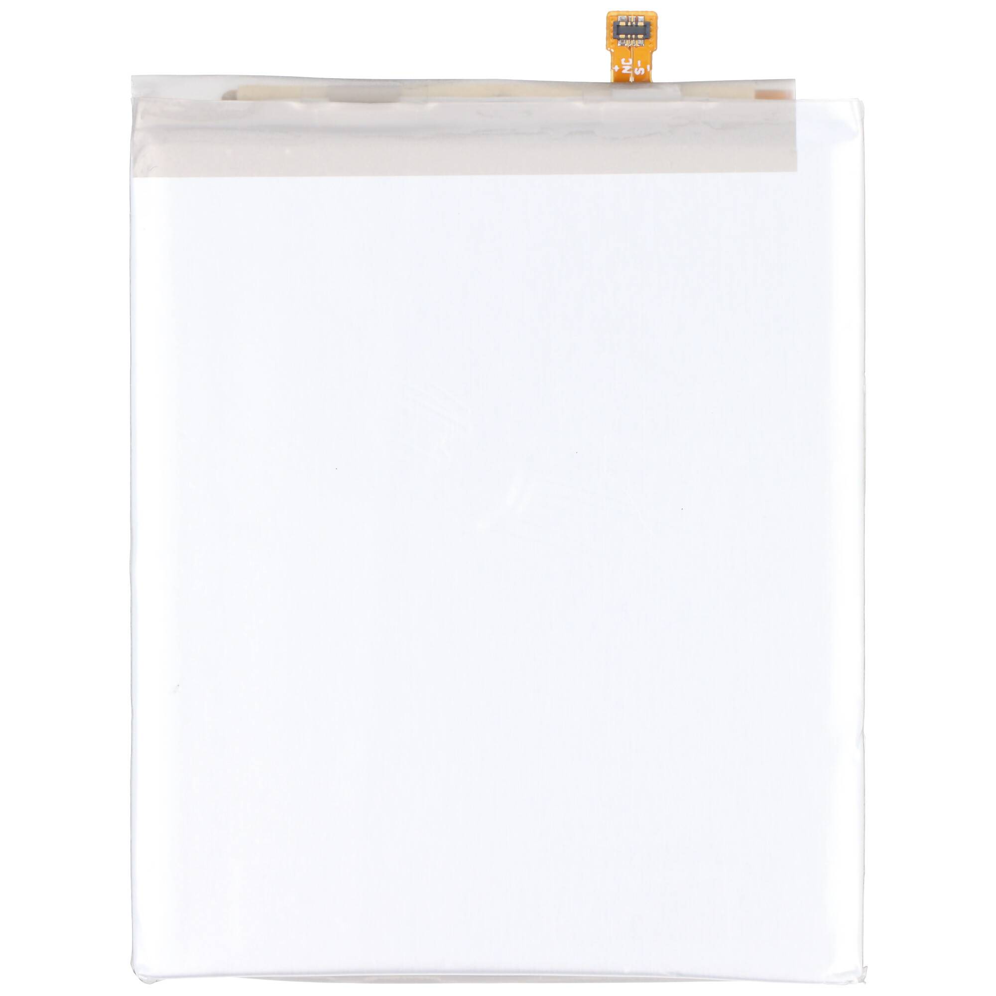 Lithium-Polymer-Akku mit einer dünnen, rechteckigen Form. Er hat einen kleinen Stecker an der Oberseite.