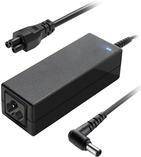 Ein schwarzer Laptop-Stromadapter mit Kabel und Stecker, geeignet zum Aufladen elektronischer Geräte.