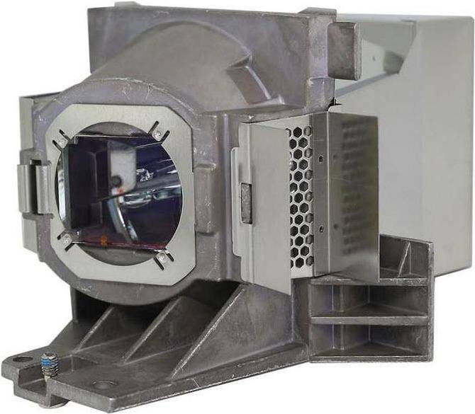 Ein Metallprojektorlampenmodul für einen Projektor mit sechseckiger Vorderseite und einer sichtbaren Glühbirne im Inneren, verwendet für Beleuchtungs- oder Anzeigezwecke.