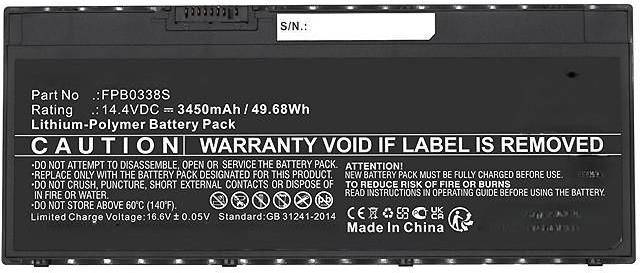 Das Bild zeigt ein Batteriekennzeichen mit der Aufschrift „Gewährleistung erlischt bei Entfernung des Etiketts