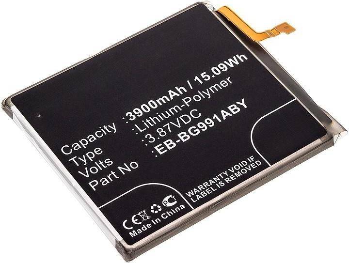 Lithium-Polymer-Akku, Kapazität: 3900mAh/15,09Wh, Spannung: 3,8V, Teilenummer: EB-BG991ABY. Die Garantie erlischt, wenn das Etikett entfernt wird.