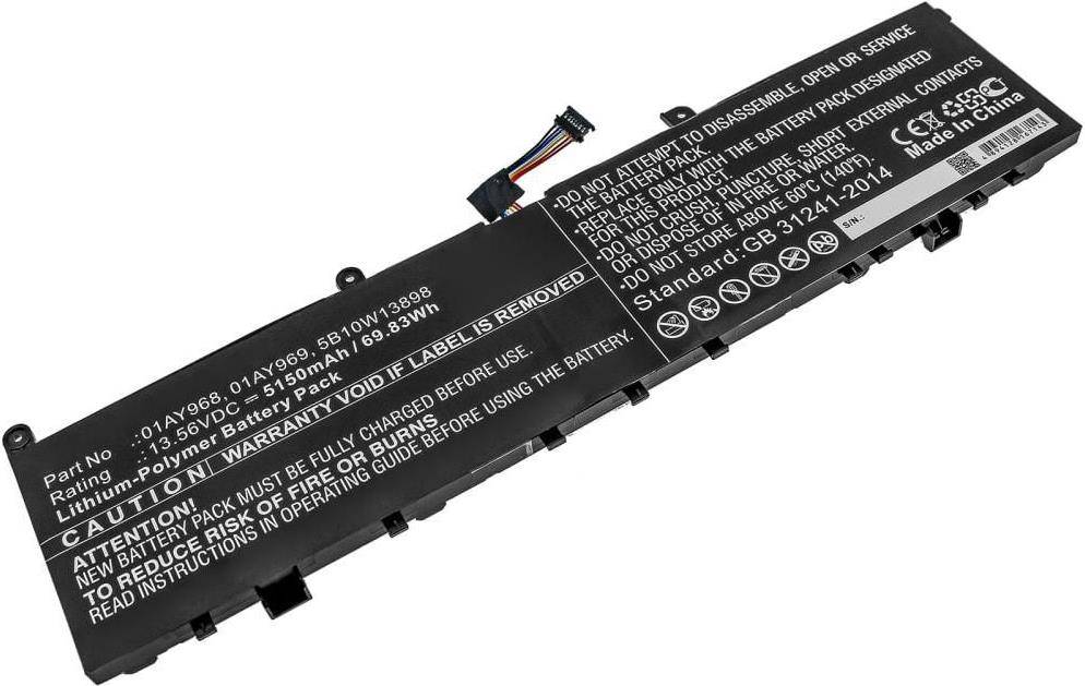 „Eine schwarze Laptop-Batterie mit Spezifikationen wie 11,25 Volt, 3650 mAh Kapazität und verschiedenen Sicherheitsanweisungen in weißem Text.
